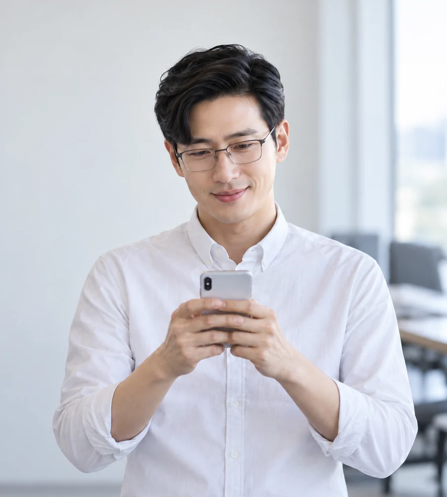 진해 개인돈 일수 상담을 휴대전화로 안내받는 고객